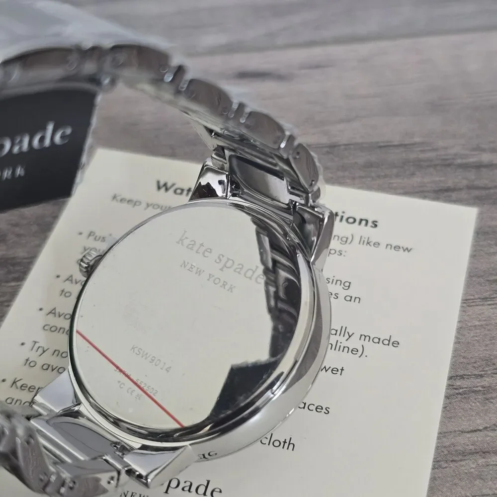 Kate Spade Gramercy Grand Three-Hand Silver Alloy Women's Watch 38mm KSW9014